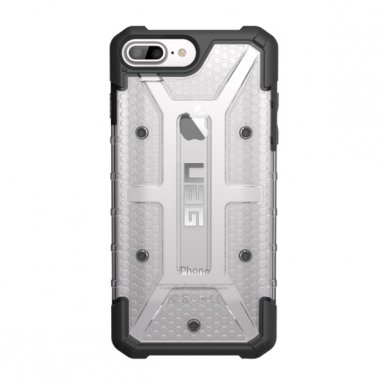 Urban Armor Gear Plasma - удароустойчив хибриден кейс за iPhone 8 Plus, iPhone 7 Plus, iPhone 6S Plus, iPhone 6 Plus (прозрачен)