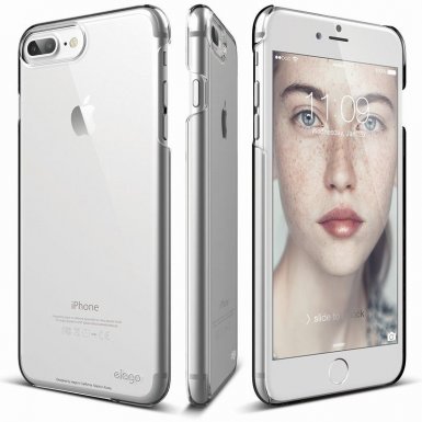 Elago S7 Slim Fit 2 Case + HD Clear Film - поликарбонатов кейс и HD покритие за iPhone 7 Plus (прозрачен)