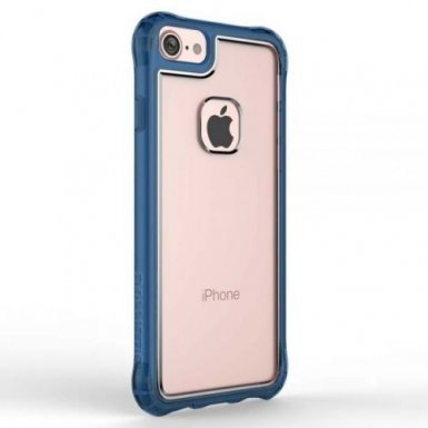 Ballistic Jewel Essence Case - хибриден удароустойчив кейс за iPhone 8, iPhone 7 (прозрачен със синя рамка)