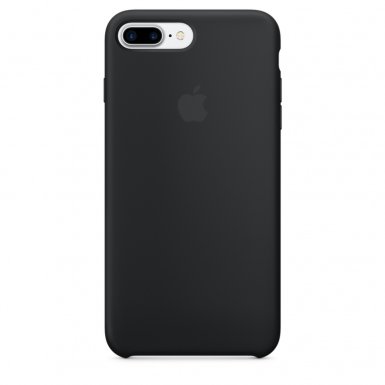 Apple Silicone Case - оригинален силиконов кейс за iPhone 8 Plus, iPhone 7 Plus (черен)
