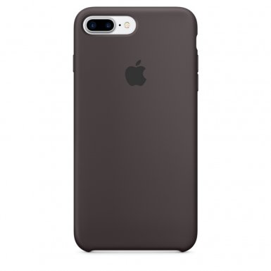 Apple Silicone Case - оригинален силиконов кейс за iPhone 8 Plus, iPhone 7 Plus (тъмнокафяв)