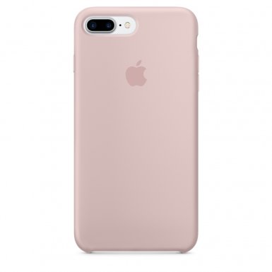 Apple Silicone Case - оригинален силиконов кейс за iPhone 8 Plus, iPhone 7 Plus (розов пясък)