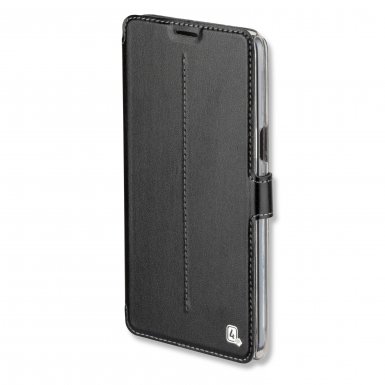 4smarts Supremo Book Flip Case - кожен калъф с поставка и отделение за кр. карта за iPhone 8, iPhone 7 (черен)