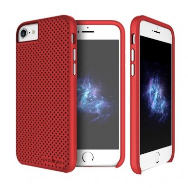 Prodigee Breeze Case - хибриден удароустойчив кейс за iPhone 8, iPhone 7 (червен)