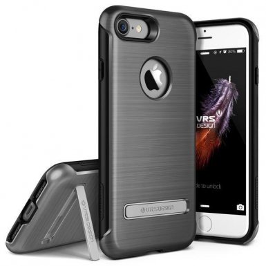 Verus Duo Guard Case - висок клас хибриден удароустойчив кейс за iPhone 8, iPhone 7 (сив)