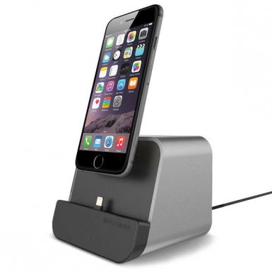 Verus i-Depot Cradle - универсална док станция за iPhone, iPad и мобилни устройства с microUSB (сребриста)