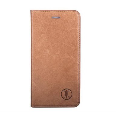 JT Berlin LeatherBook Magic Case - хоризонтален кожен (естествена кожа) калъф тип портфейл за iPhone 8, iPhone 7 (кафяв)