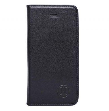 JT Berlin LeatherBook Magic Case - хоризонтален кожен (естествена кожа) калъф тип портфейл за iPhone 8 Plus, iPhone 7 Plus (черен)