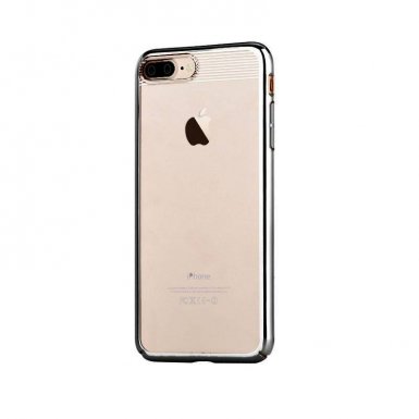 Comma Brightness 360 Case - тънък поликарбонатов кейс за iPhone 8 Plus, iPhone 7 Plus (черен-прозрачен)