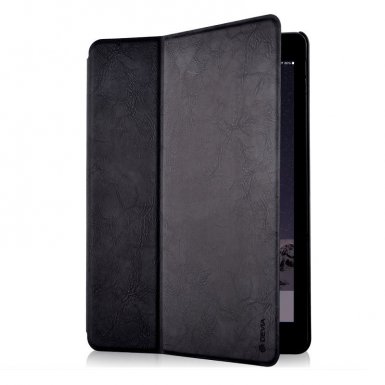 Devia Elite Case - кожен калъф и поставка за iPad Pro 9.7 (черен)