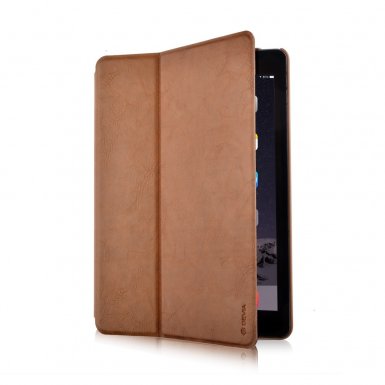 Devia Elite Case - кожен калъф и поставка за iPad Pro 9.7 (кафяв)