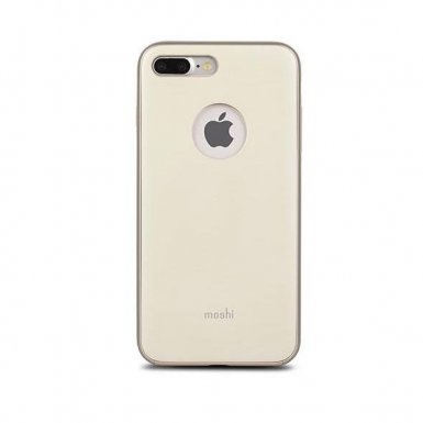 Moshi iGlaze Case - тънък удароустойчив хибриден кейс за iPhone 8 Plus, iPhone 7 Plus (жълт)