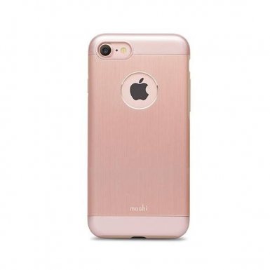Moshi iGlaze Armour - удароустойчив алуминиев кейс за iPhone 8, iPhone 7 (розово злато)