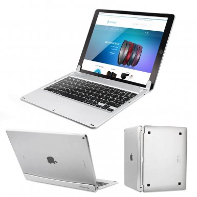 TeckNet X381 Ultra-thin Bluetooth - кейс, поставка и bluetooth клавиатура за iPad Pro 12.9 (сребрист)