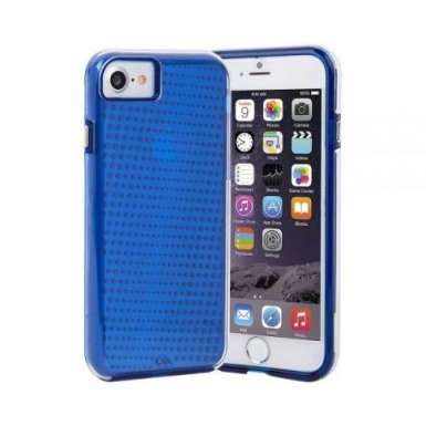CaseMate Naked Tough Translucent Case - кейс с висока защита за iPhone 8, iPhone 7, iPhone 6S, iPhone 6 (син)