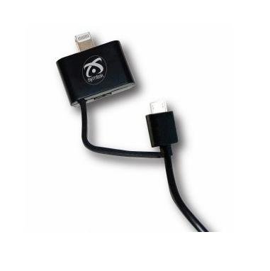 Symtek TekPower MFI Lightning and MicroUSB Cable - сертифициран кабел 2в1 за Apple и MicroUSB устройства 