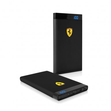 Ferrari Portable Battery Charger 5000mAh - дизайнерска външна батерия с 2 USB изхода за мобилни устройства