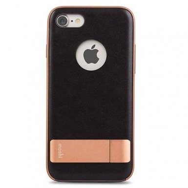 Moshi Kameleon Case - удароустойчив кожен кейс за iPhone 8, iPhone 7 (черен) | Marovski Moshi Kameleon Case - удароустойчив кожен кейс за iPhone 8, iPhone 7 (черен)