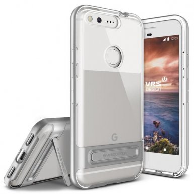 Verus Crystal Bumper Case - хибриден удароустойчив кейс за Google Pixel (сребрист-прозрачен)
