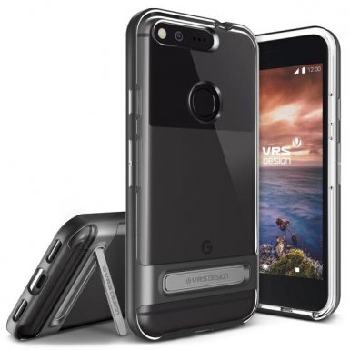 Verus Crystal Bumper Case - хибриден удароустойчив кейс за Google Pixel (сив-прозрачен)
