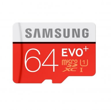 Samsung MicroSDHC 64GB EVO Plus UHS-I Memory Card - microSDHC памет с SD адаптер за Samsung устройства (клас 10)