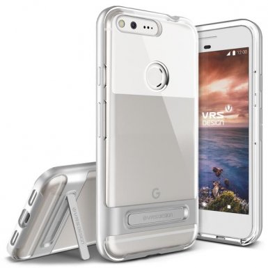 Verus Crystal Bumper Case - хибриден удароустойчив кейс за Google Pixel XL (сребрист-прозрачен)