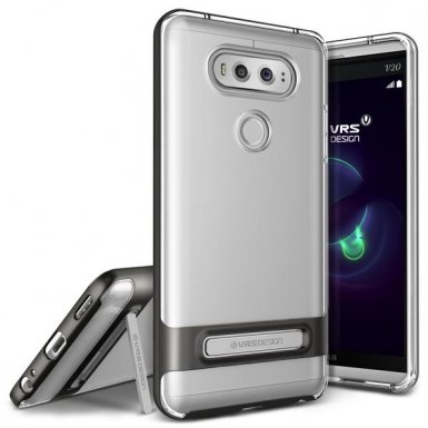 Verus Crystal Bumper Case - хибриден удароустойчив кейс за LG V20 (сив-прозрачен)