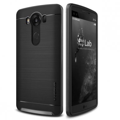 Verus High Pro Shield Case - висок клас хибриден удароустойчив кейс за LG V10 (черен-сив)