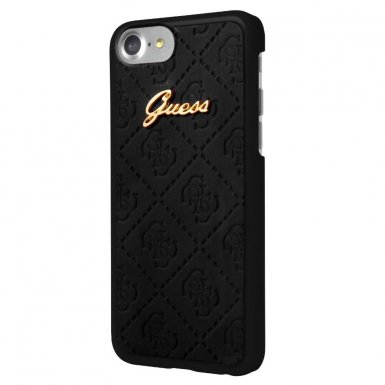 Guess Scarlett Hard Case - дизайнерски хибриден кейс за iPhone 8, iPhone 7 (черен)