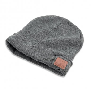 4smarts Basic Beanie Bluetooth Headset - шапка с вградени безжични слушалки и мобилни устройства (сив)