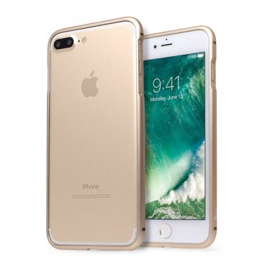 Torrii MagLoop Bumper Case - магнитен алуминиев бъмпер и покрития за дисплея и задната част за iPhone 8 Plus, iPhone 7 Plus (златист)
