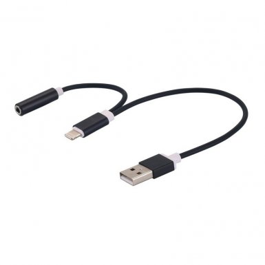 Tipx Lightning to USB and 3.5 mm Audio Adapter - адаптер от Lightning към USB и 3.5 мм аудио жак (черен)