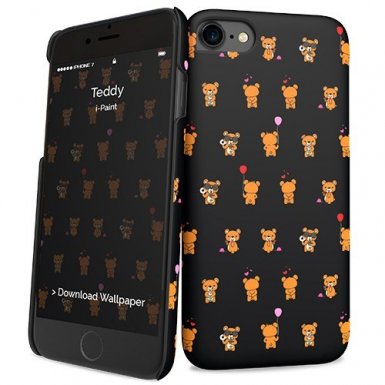 iPaint Teddy HC Case - дизайнерски поликарбонатов кейс за iPhone 8, iPhone 7