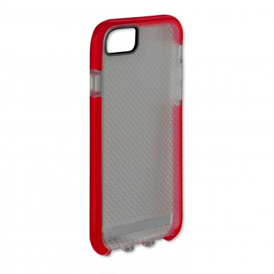 4smarts Canyon TPU Case - удароустойчив силиконов (TPU) калъф за iPhone 8, iPhone 7 (червен-прозрачен)