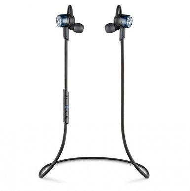 Plantronics BackBeat Go 3 - безжична слушалка за iPhone, Samsung, Sony, HTC и мобилни телефони с Bluetooth (черен-син)