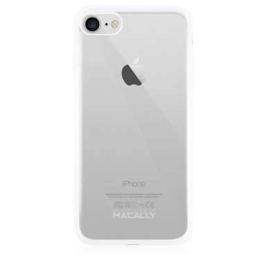 Macally Luxr Soft Case - силиконов (TPU) калъф за iPhone 8, iPhone 7 (прозрачен)