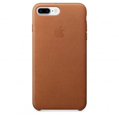 Apple iPhone Leather Case - оригинален кожен кейс (естествена кожа) за iPhone 8 Plus, iPhone 7 Plus (кафяв)