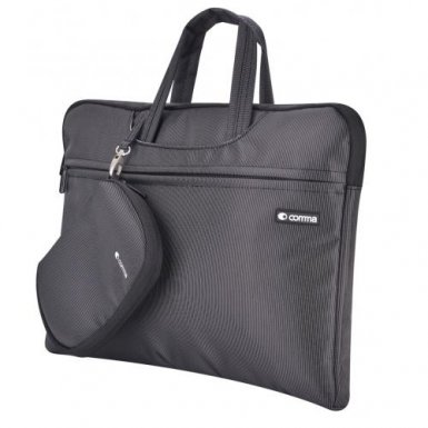 Comma Dexter MacBook Bag - качествена чанта с дръжки за преносими компютри до 13.3 инча (черен)