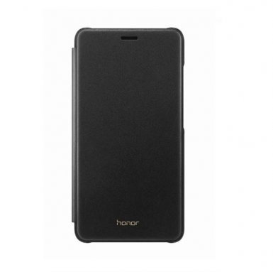 Huawei Flip Cover - оригинален кожен калъф за Honor 7 Lite, Honor 5c (черен)