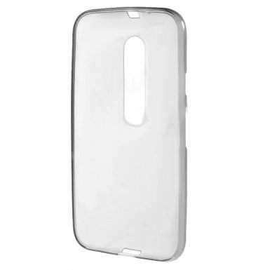 Ultra-Slim Case - тънък силиконов (TPU) калъф (0.3 mm) за Motorola Moto G3 (черен-прозрачен)