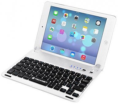 TeckNet X361 iPad Mini Keyboard Cover - безжична клавиатура с магнитно захващане за iPad mini (сребрист)