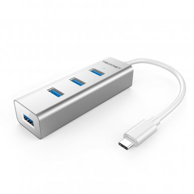 TeckNet TA400 Type-C Aluminum 4-Port USB 3.0 Hub - алуминиев USB-C  хъб с 4xUSB изхода
