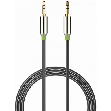Devia iPure Audio Cable - качествен 3.5 mm към 3.5 mm аудио кабел 100 см. (два мъжки жака) (черен)