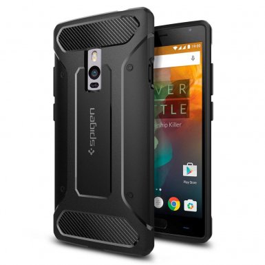 Spigen Rugged Armor Case - термополиуретанов кейс с най-висока степен на защита за OnePlus 2 (черен)