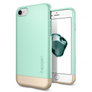 Spigen Style Armor Case - хибриден кейс от две части за iPhone 8, iPhone 7 (син)