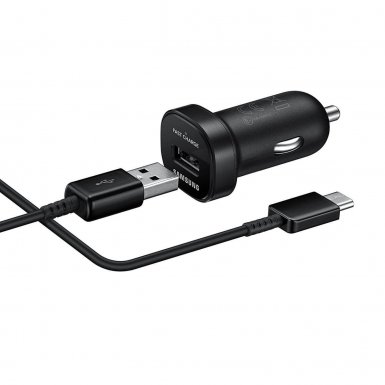 Samsung Fast Car Charger EP-LN930CBEGW - оригинално зарядно за кола с технология за бързо зареждане и USB-C кабел (retail)