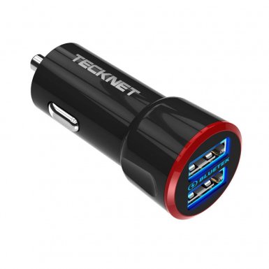 TeckNet PowerDash UC170 4.8A USB Car Charger - зарядно за кола (4.8A/24W) с 2xUSB порта за мобилни устройства (черен)