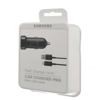Samsung Fast Car Charger EP-LN930BBEGWW -  оригинално зарядно за кола с технология за бързо зареждане и MicroUSB кабел (retail)