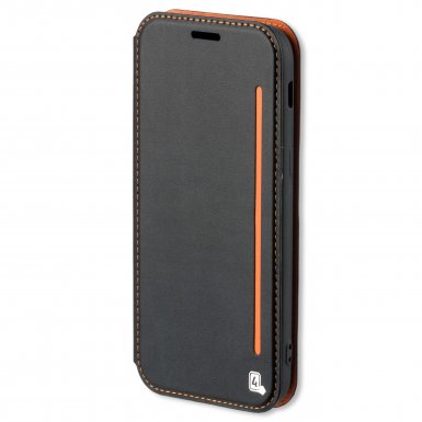 4smarts Flip Case Two Tone - кожен калъф с поставка и отделение за кр. карта за Samsung Galaxy A3 (2017) (черен)