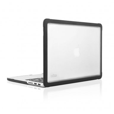 STM Dux Rugged Case - удароустойчив хибриден кейс за Apple MacBook Pro Retina 15 (черен-прозрачен)